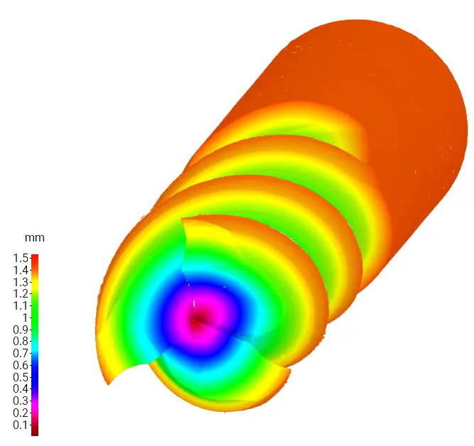 Carte 3D d’usure outil